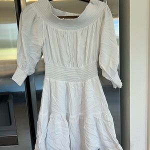 Gianni bini off shoulder white dress